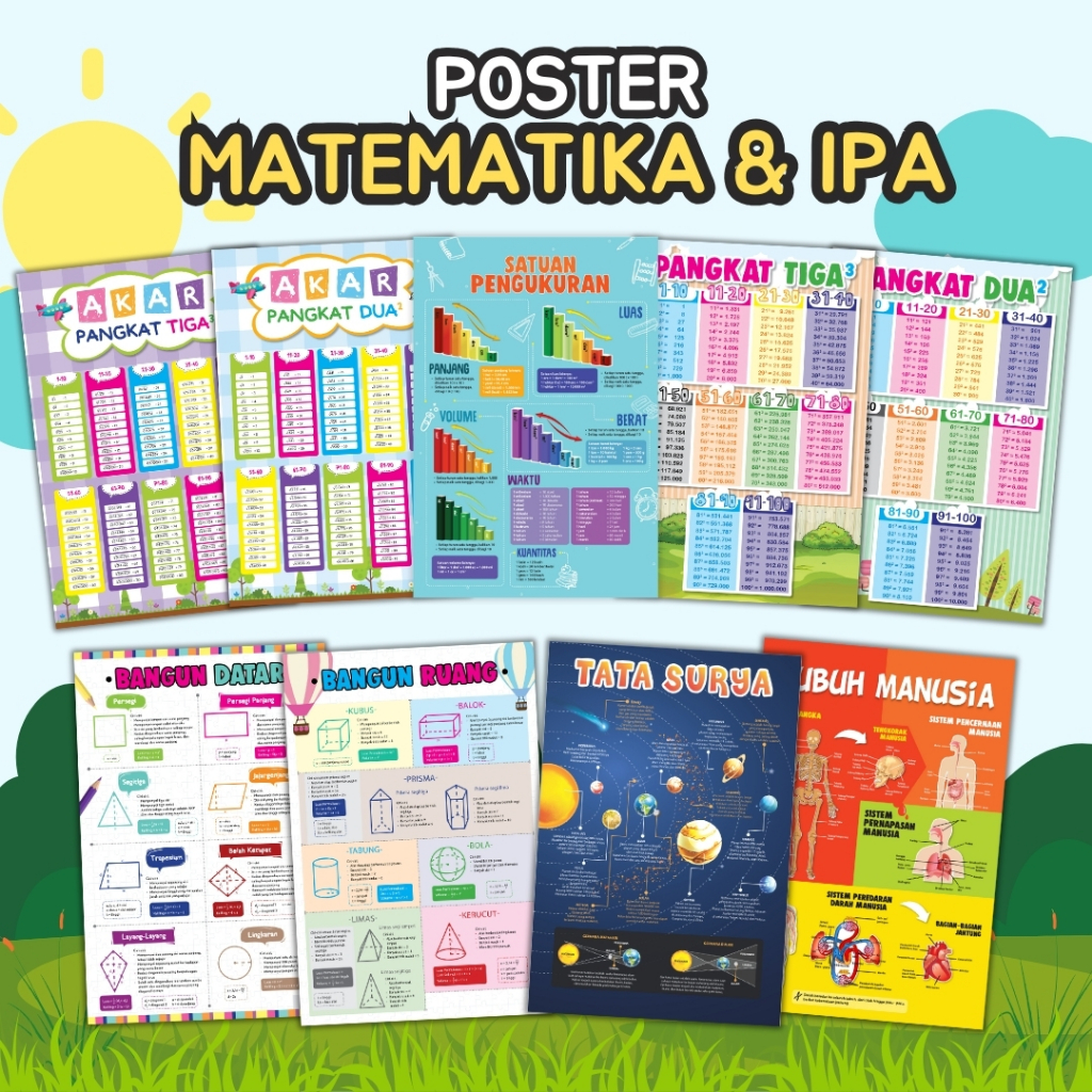 

Poster Matematika & IPA - A4 Laminating - Fullcolor - HVS 100 Gram