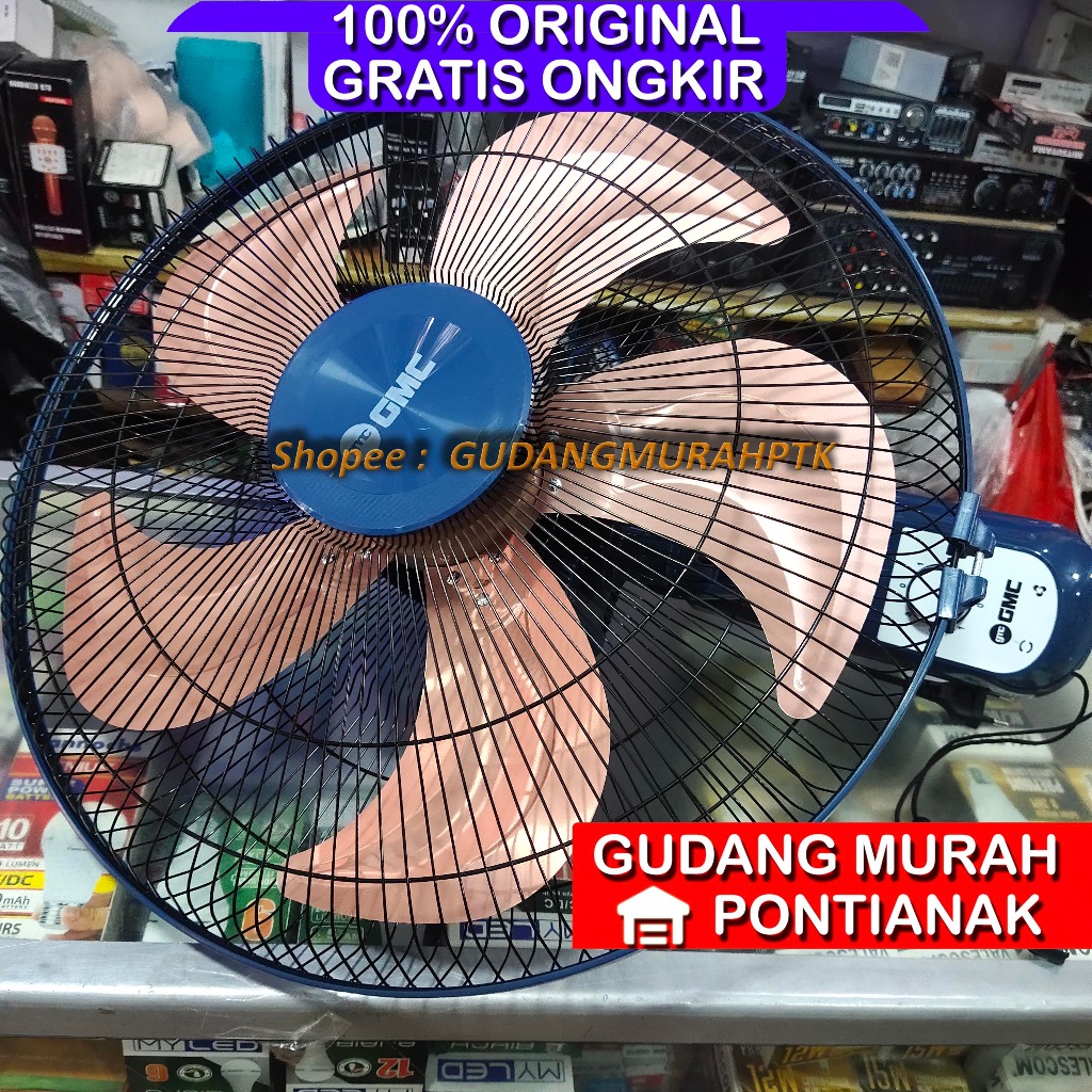 Kipas Angin Dinding 18" Besi Tornado Wall Fan GMC 18 inch Tempel Dinding Wallfan 5 SAYAP DAUN