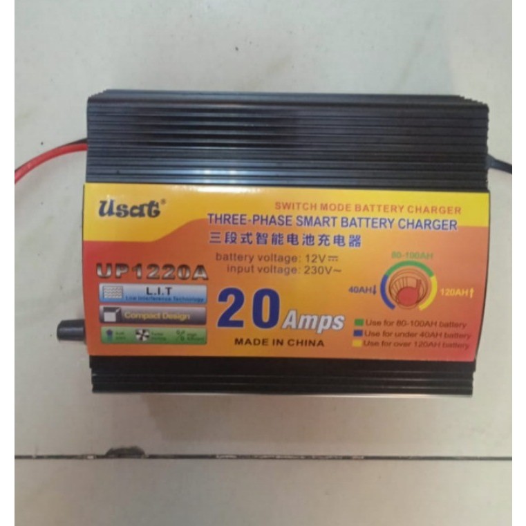 Battery Charger Accu 12V 20A Cas Aki 12 volt 20 Amper Otomatis
