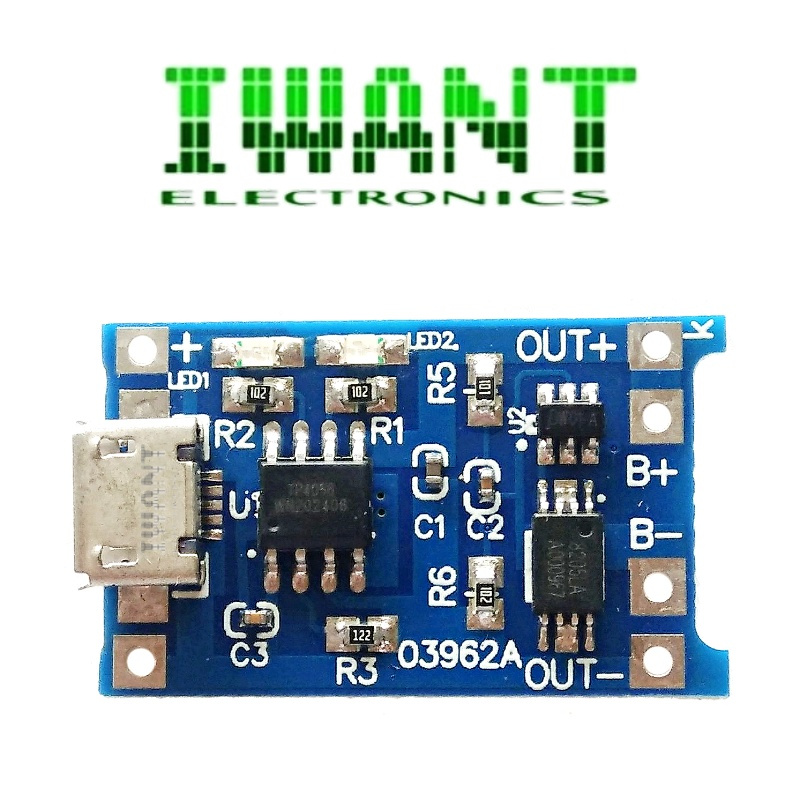 TP4056 MICRO USB 1A 5V WITH PROTECTION BATTERY CHARGER TP4056 1A TP 4056 WITH PROTECTION MODULE TP40