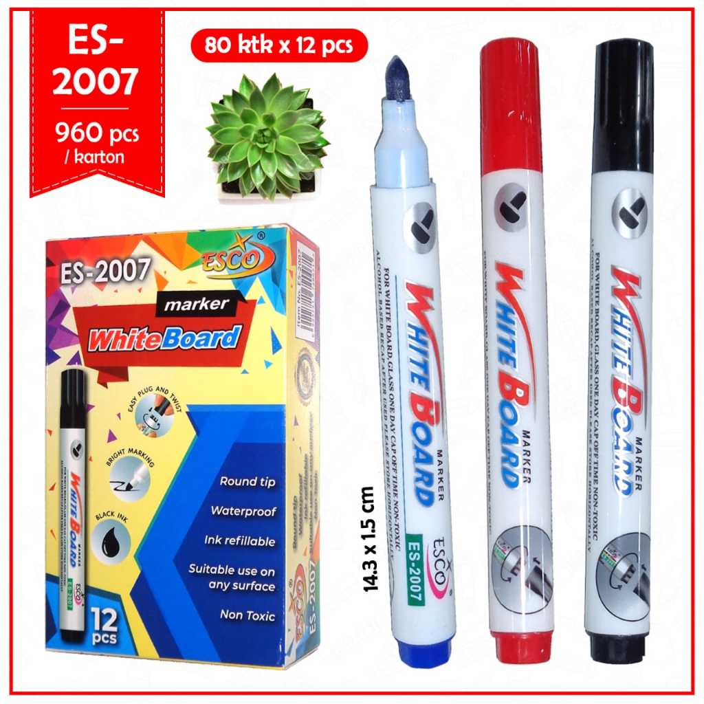 

spidol WHITEBOARD (1box=12pc)/marker whiteboard/spidol papan tulis