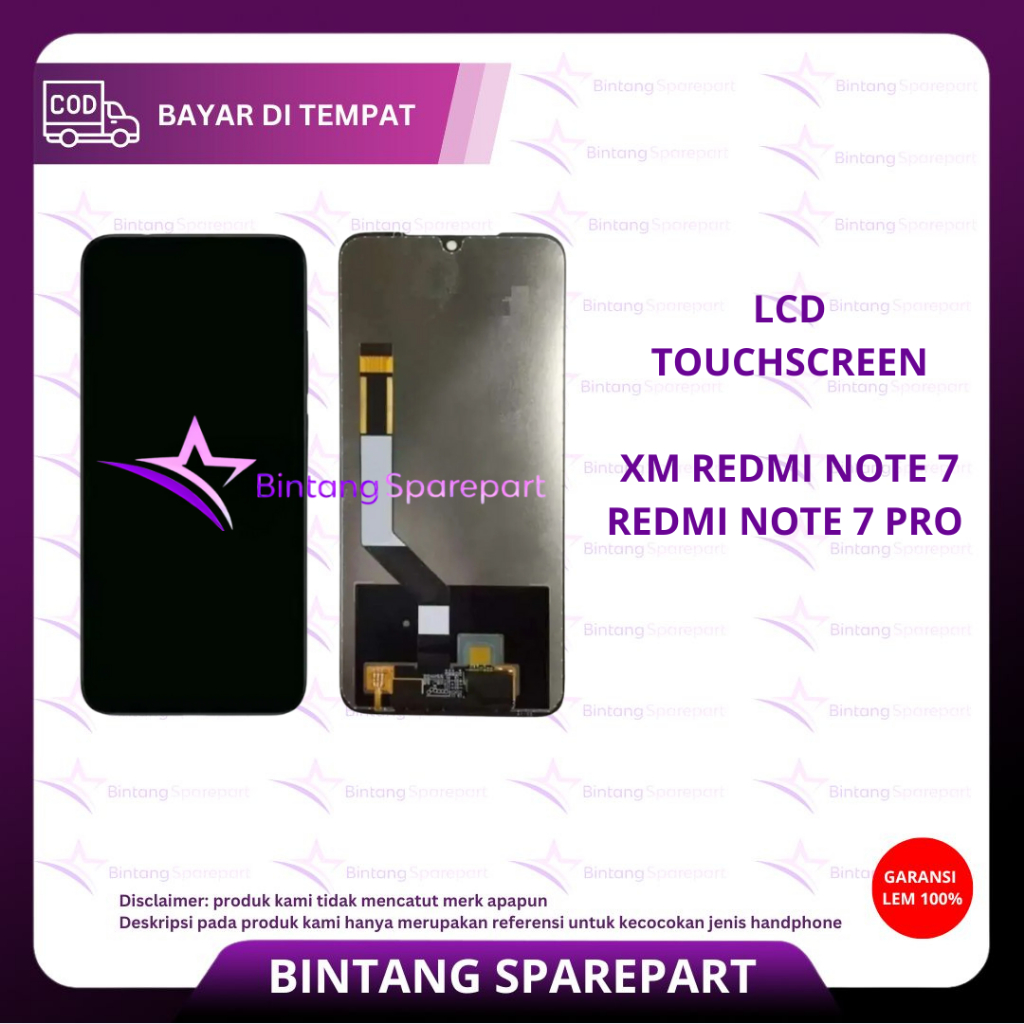 LCD TOUCHSCREEN XIAOMI REDMI NOTE 7 / REDMI NOTE 7 PRO