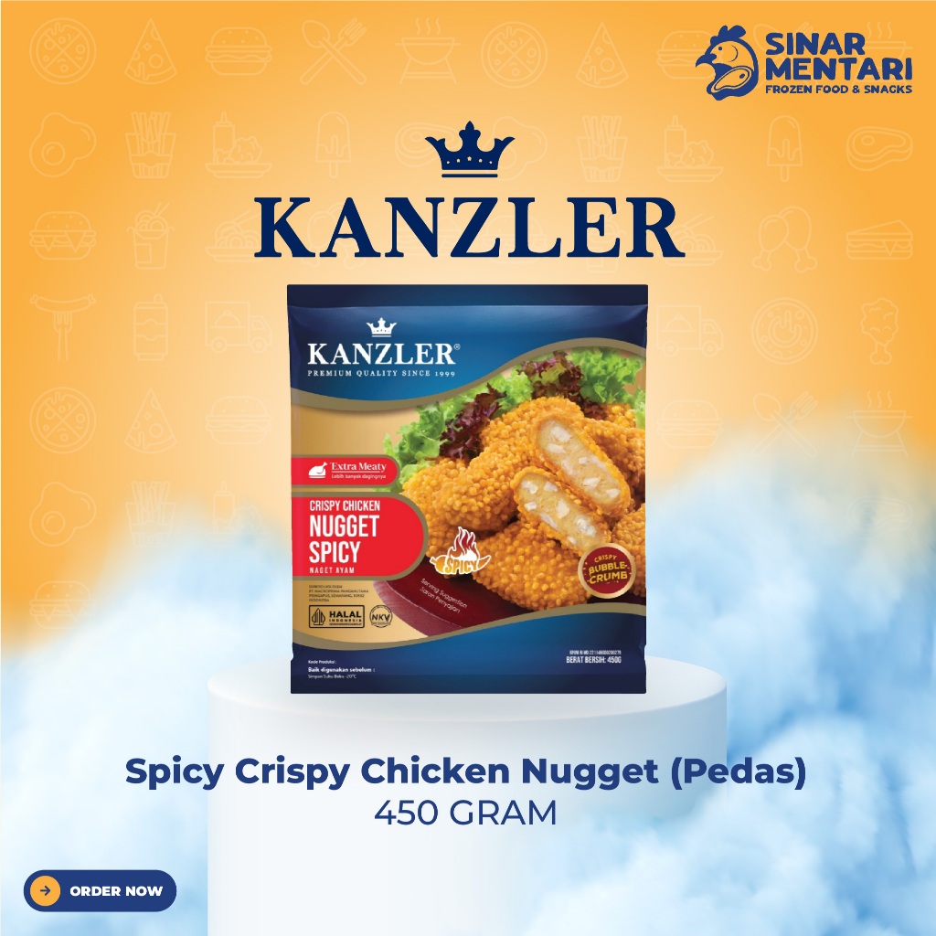

Kanzler SPICY Crispy Chicken Nugget / naget krispi ayam pedas 450 gram