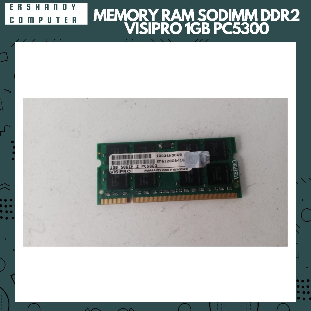 MEMORY RAM SODIMM DDR2 VISIPRO 1GB PC5300 - ercomp1