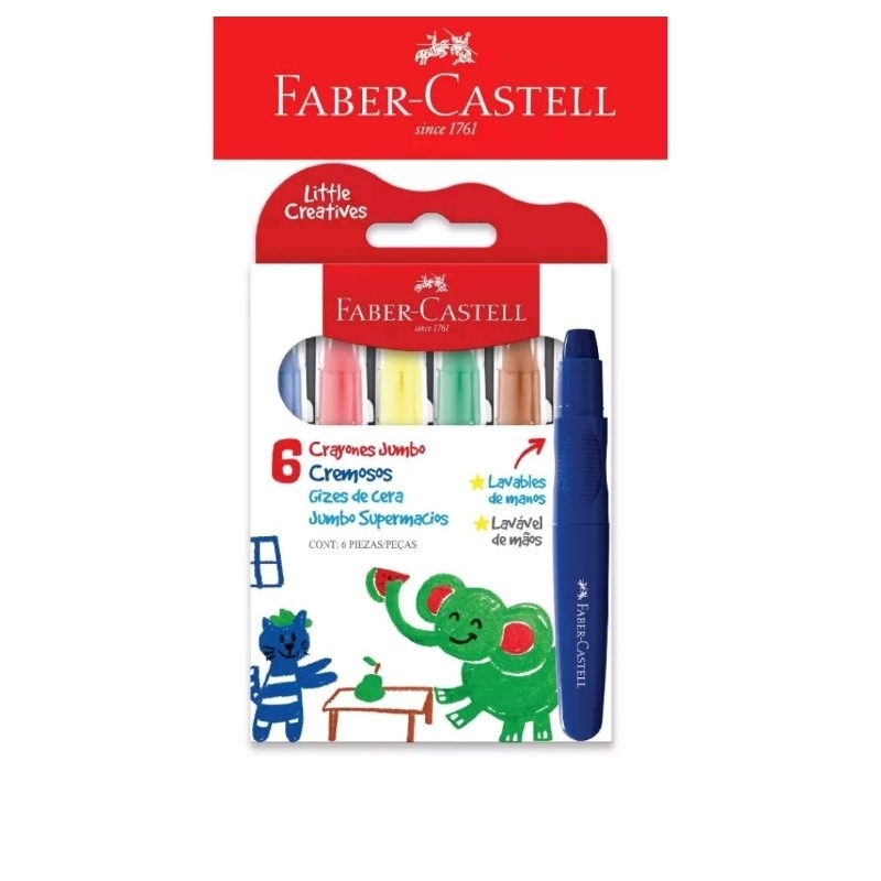 

Gramedia Supratman | FABER-CASTELL JUMBO CREAMY CRAYONS SET-6 37010223