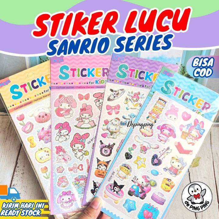 

Sticker sanrio glossy lucu/ stiker sanrio karakter/ stiker lucu/ stiker murah