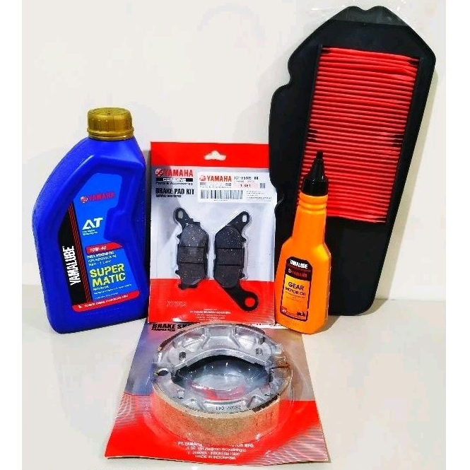 PAKET SERVIS RINGAN YAMAHA AEROX OLD / LEXI / FREEGO - OLI YAMALUBE SUPER MATIC 1L + YAMALUBE GEAR