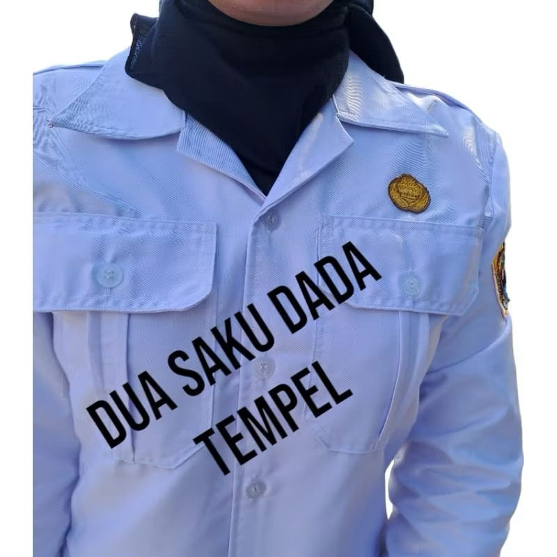 kemeja PDH wanita/ kemeja PDL wanita/ Baju dinas wanita/ baju putih PNS/ baju putih ASN/ baju ujian 