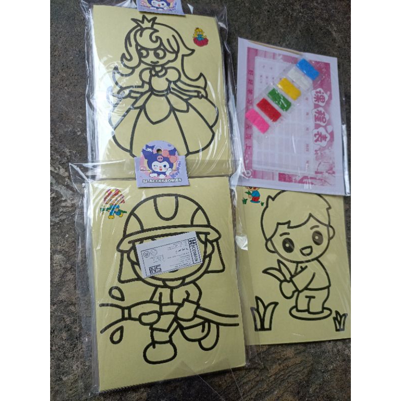 Mewarnai pasir Gliter isi 10 pcs