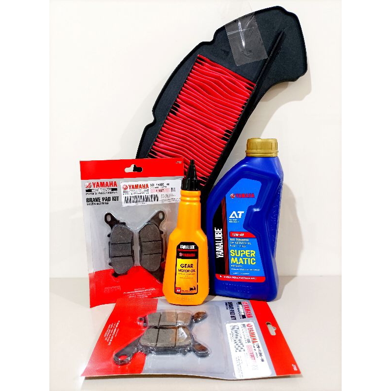 PAKET OLI YAMALUBE SUPER MATIC 1L ORIGINAL + YAMALUBE GEAR 140ML + F UDARA NMAX NEW + BRAKEPAD NMAX 