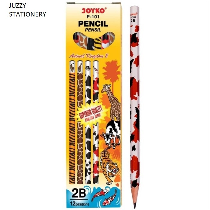 

joyko pensil 2b - pensil 2b joyko p101 motif animal