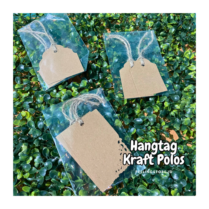 

(2pcs) Hangtag Polos Kraft sudah beserta tali rami/ Hang Tag Kemasan / Label Kraft Polos