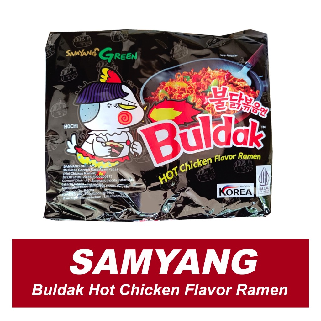 

SAMYANG Green Hot Chicken Ramen Berat 140gr Exp Juli 2026 termurah! Halal!