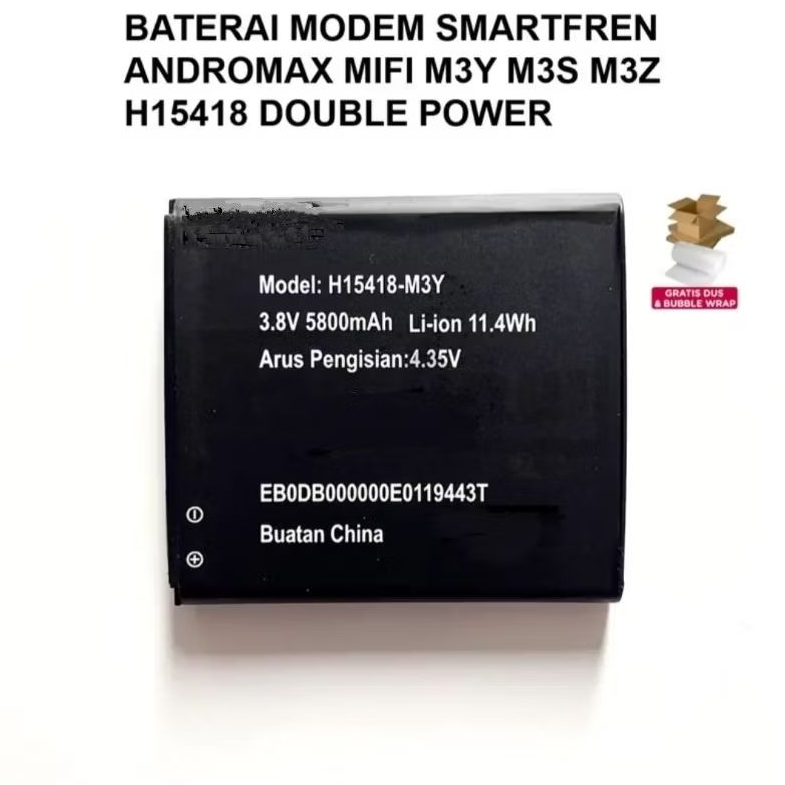 BATERAI MODEM WIFI MIFI ORIGINAL 5800mAh M3Y M3Z M3S Hinet DOUBLE POWER FZ BATTERY KAPASITAS 5600mAh
