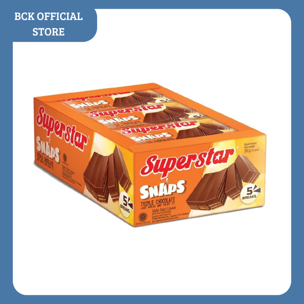 

Superstar Snaps Wafer Coklat 12x28gr (Box)