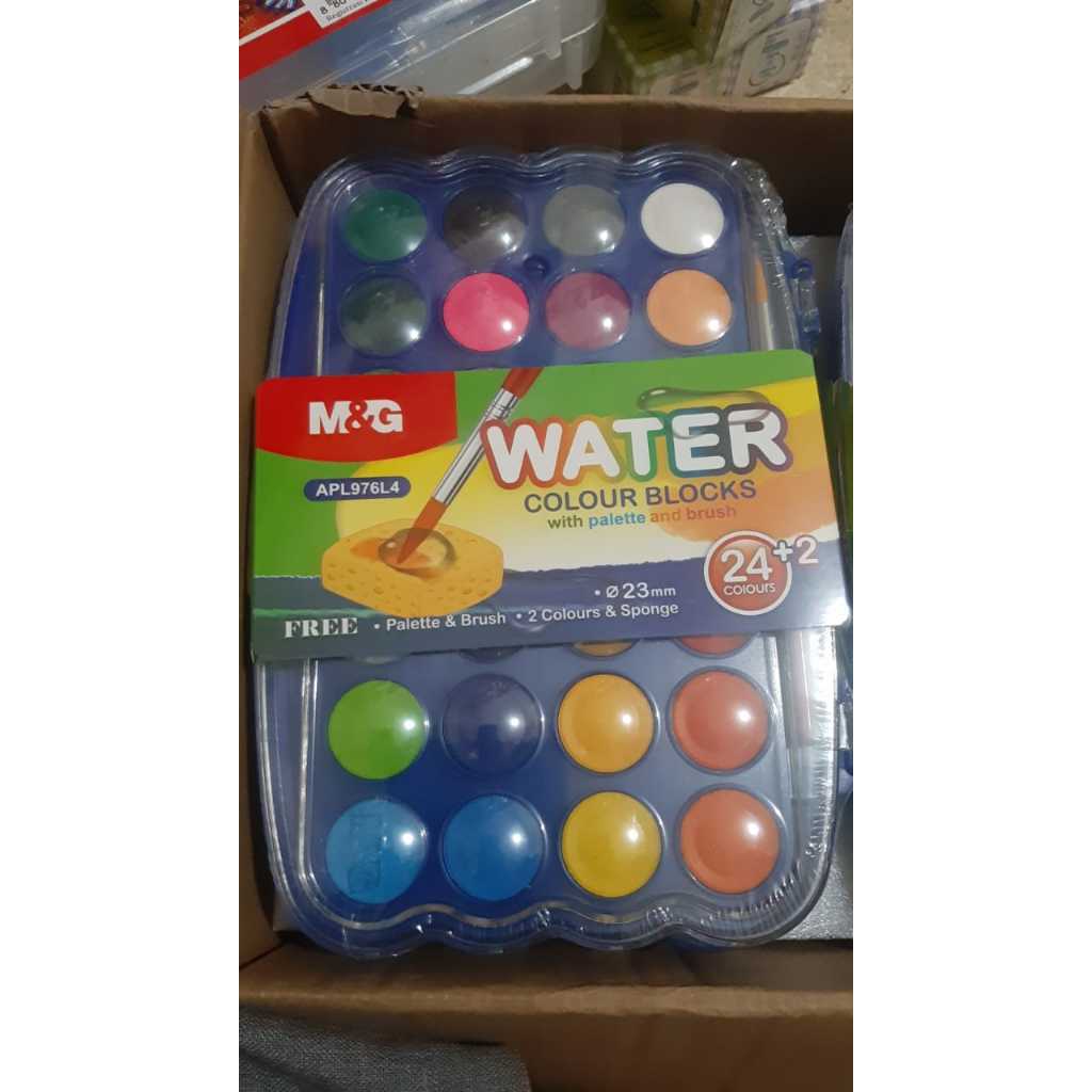 

Cat air padat M&G Watercolor Block Mini 24 Warna
