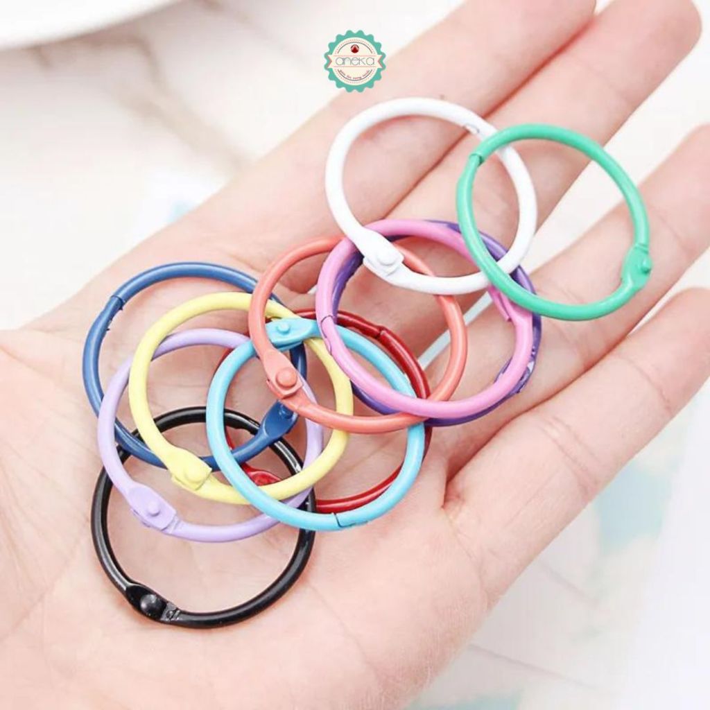 

ANEKA - [5PCS] Ring Hoop Kait Bulat / Loose Leaf Book Keychain Holder Binder