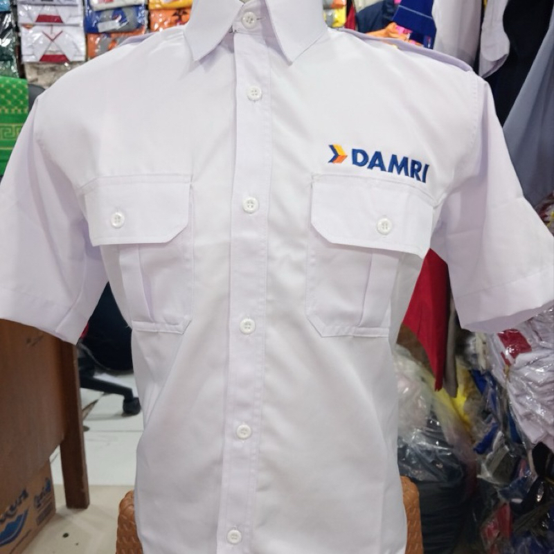 KEMEJA DAMRI FREE BORDIR NAMA CUSTOM LOGO