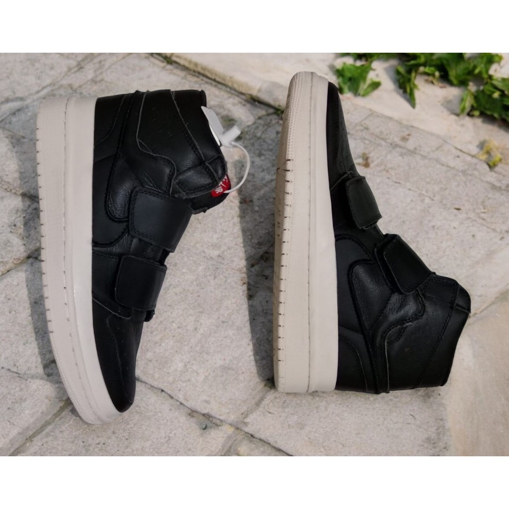 AJ High Strap On Black White