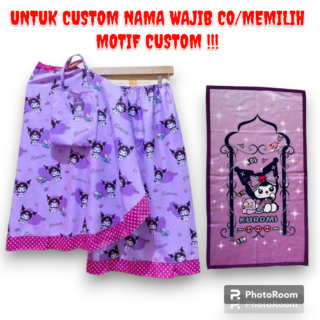MUKENA DAN SEJADAH CUSTOM NAMA UNTUK ANAK || MUKENA ANAK || SEJADAH ANAK KARAKTER || MUKENA DAN SEJA