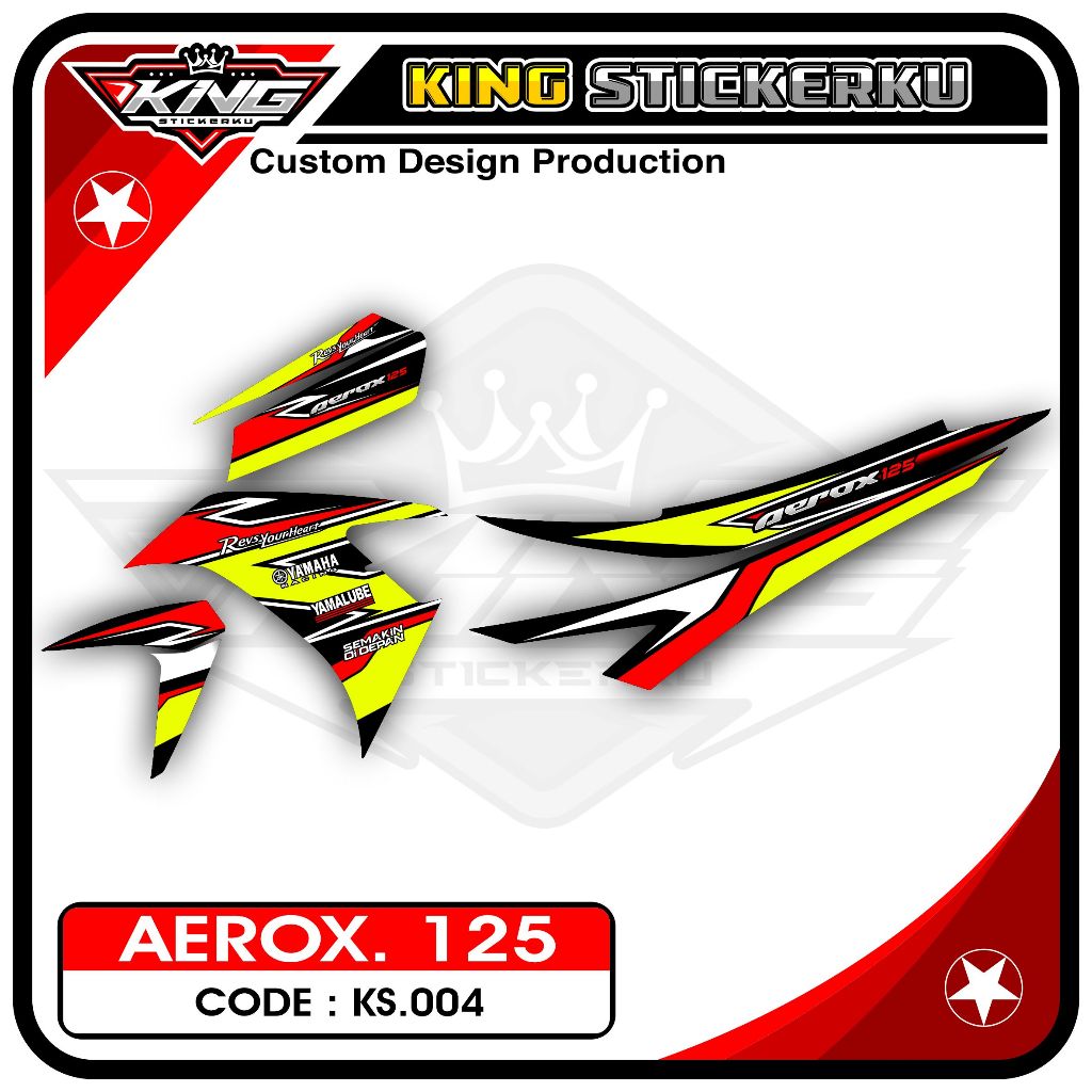 Sticker Striping List Variasi Aerox 125 - Stiker Striping Aksesoris Motor Aerox 125. KS.04