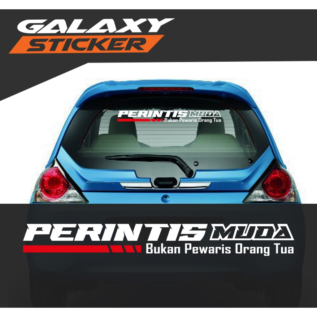 cutting stiker kaca mobil perintis muda.stiker variasi motor mobil perintis muda