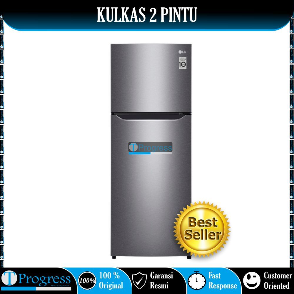 KULKAS 2 PINTU LG GN-B222SQIB / 222SQIB SMART INVERTER NO FROST