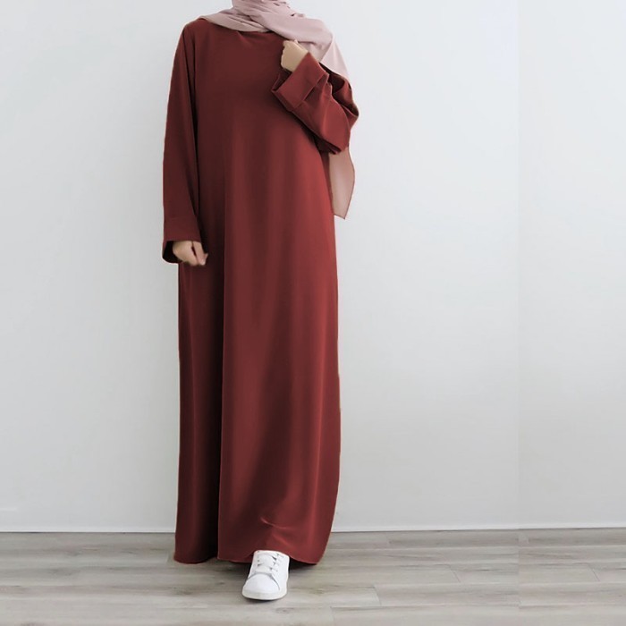 PROMO TERBARU Gamis Putih Pengajian Polos Baju Gamis Syar'i Wanita