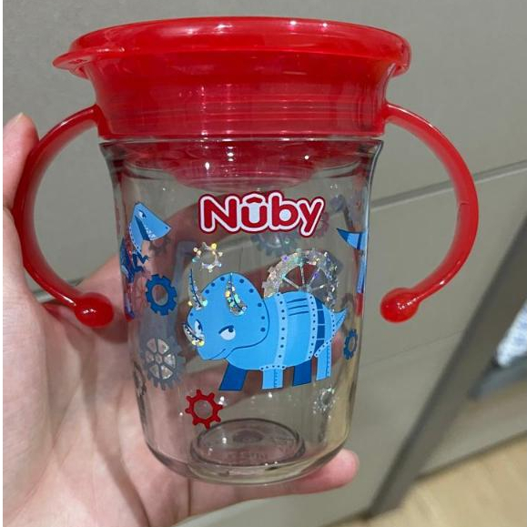 PRELOVED // Nuby Wonder Cup Tritan Giltter - Gelas 360 derajat