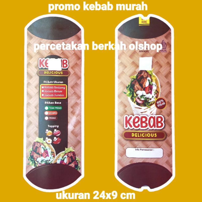 

100 pcs,Dus kebab/Kertas kebab 24x9 cm,murah