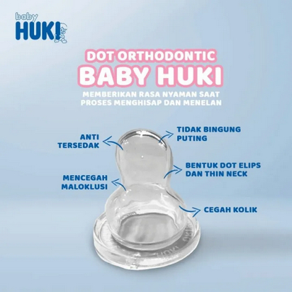 Dot Huki Orthodontic Nipple / Dot Bayi Gepeng Huki