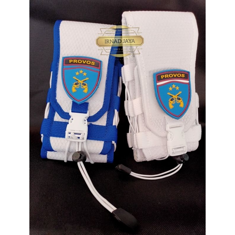 Sarung hp pinggang Provos polri logo karet