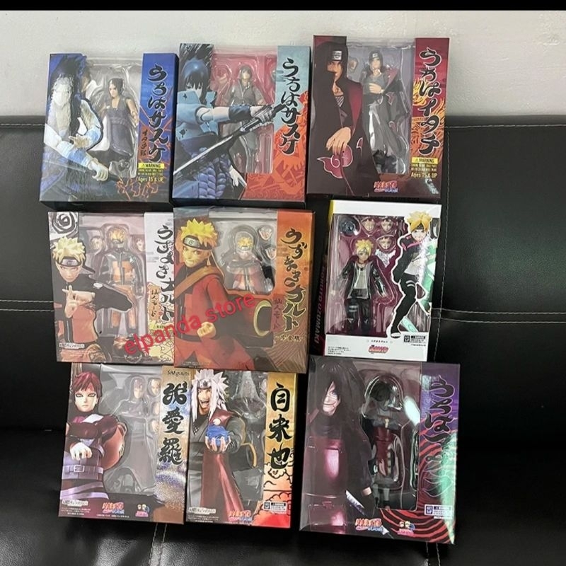 SHF Naruto Boruto Uzumaki Sasuke Kakashi Sasuke Uchiha Madara Action Figure