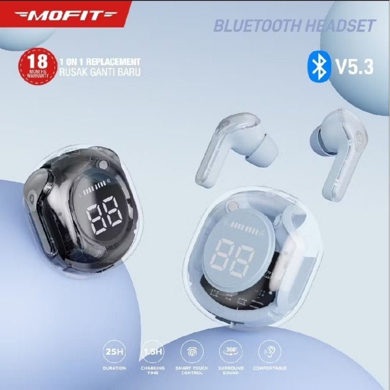 AIRPODS Bluetooth/TWS Wireless Stereo MOFIT MF-26 LED DISPLAY V5.3