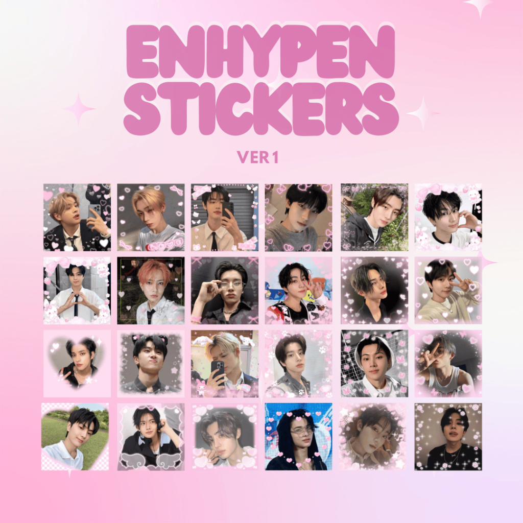 

[90 PCS] ENHYPEN JAY JAKE SUNGHOON NI-KI JUNGWON SUNOO HEESUNG LOVE MAIL STICKER FREBIESS STICKER DECO KPOP