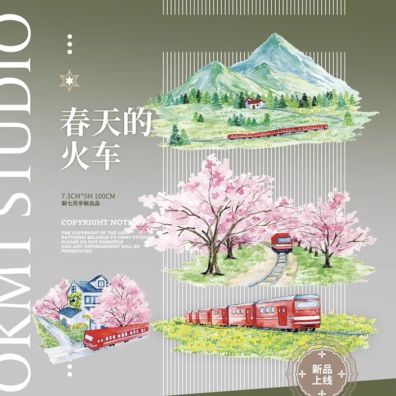 

[S2] Okmt Travel in train PET sample journal scrapbook