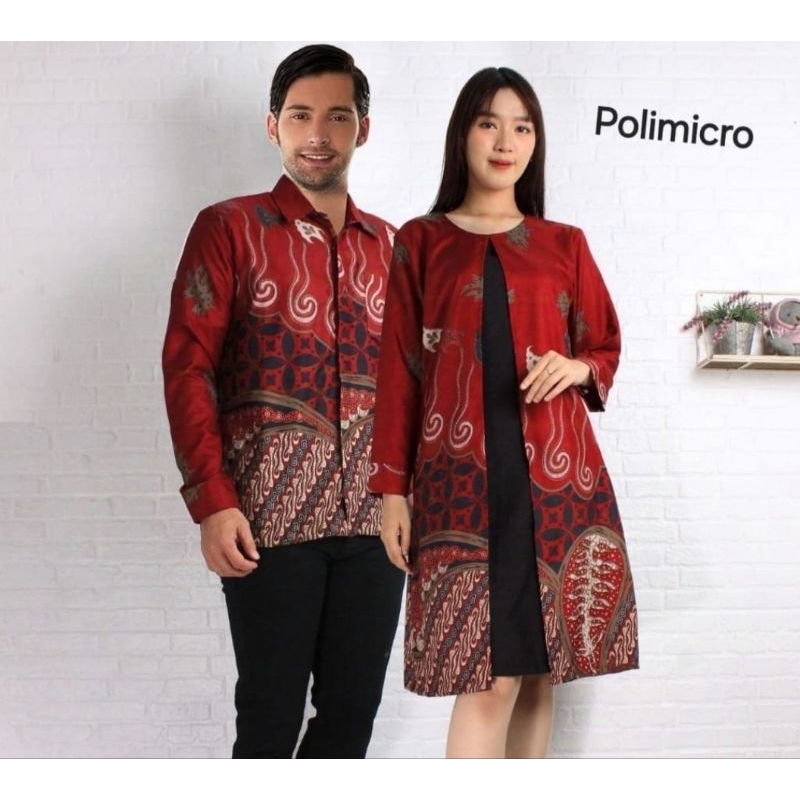 BATIK MODERN COUPLE PRIA & TUNIK ROMPI WANITA