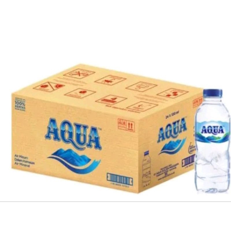 

Aqua Botol Mini 330ml | Aqua botol Per Dus isi 24 botol