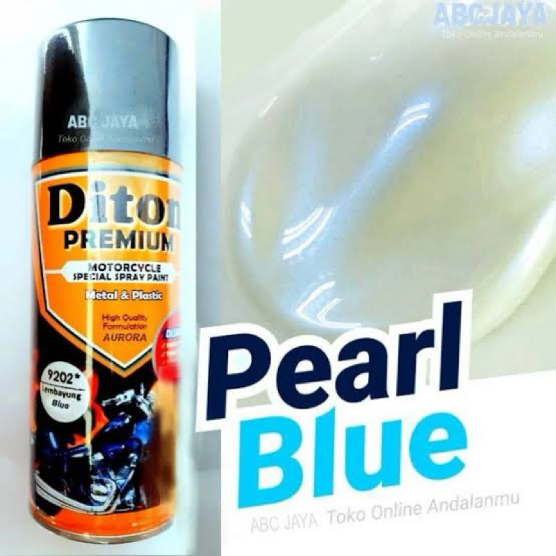 Cat pilok diton premium 9202 PEARL BLUE 400ml Lembayung biru transparan pilox pylox