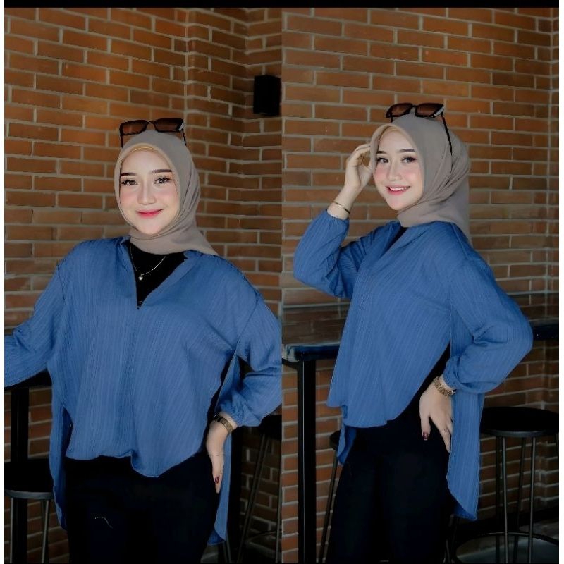 Kemeja Wanita Atasan Livia Blouse Kekinian/Livia Blouse Polos