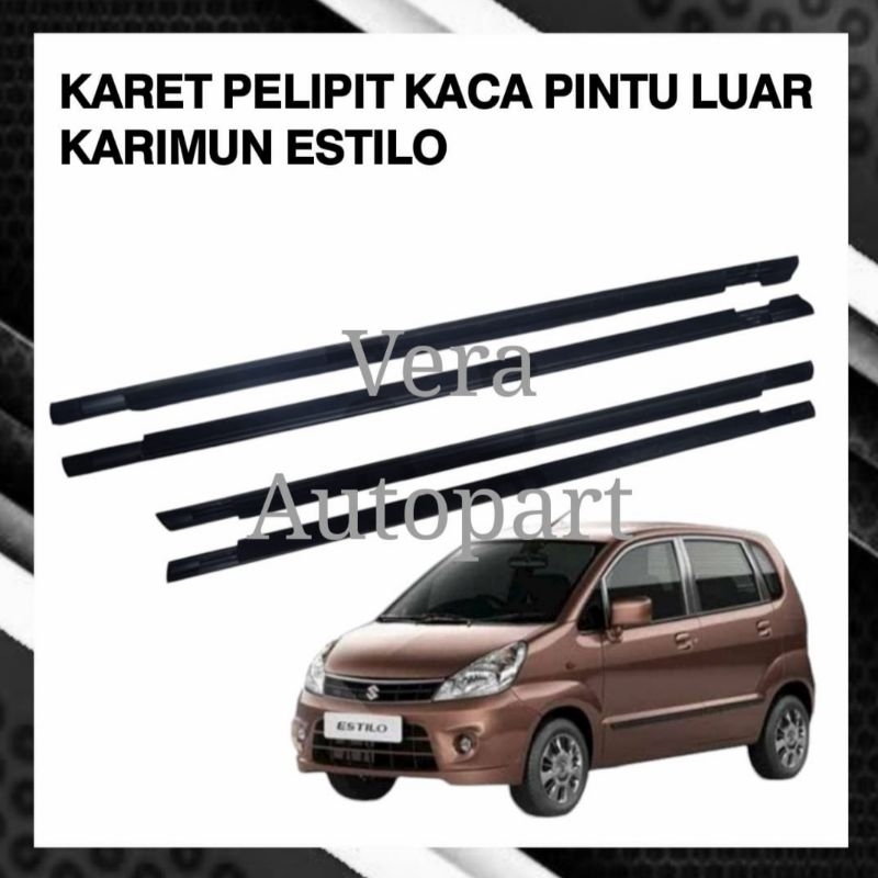 karet pelipit kaca pintu luar Karimun Estilo hitam