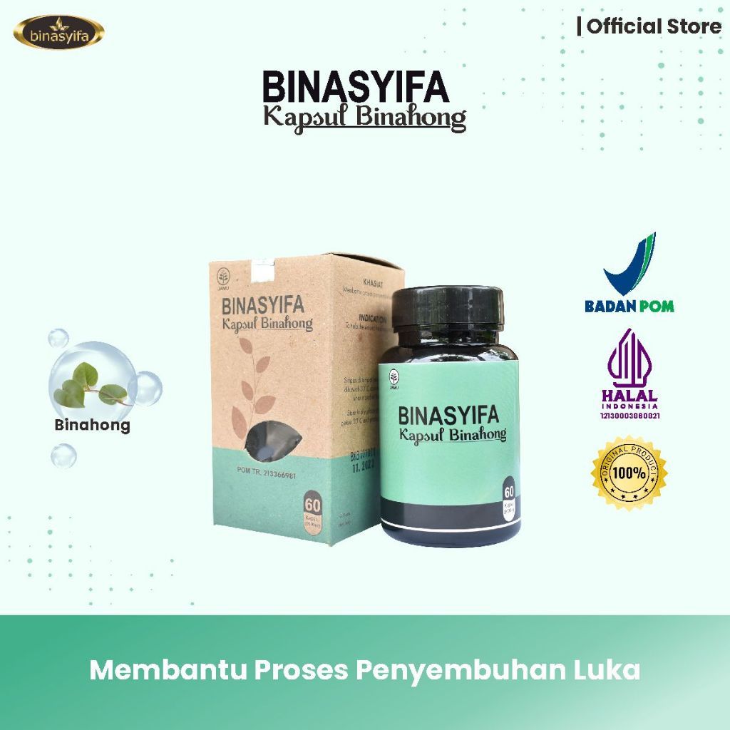 KAPSUL BINAHONG Binasyifa Kapsul Ekstrak Daun Binahong Asli Obat Luka Bakar Luka Pasca Operasi