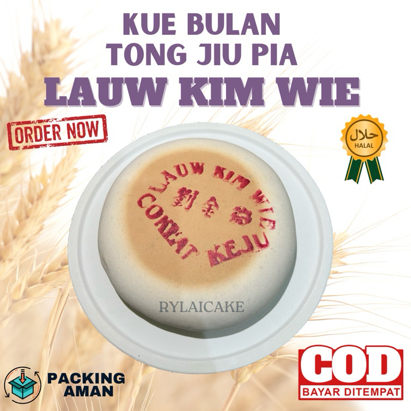 

Kue Bulan Merk Ny. Lauw (LAUW KIM WIE) Halal Kue Roda / Kue Tong JIu Pia / Kue Tiong Jiu Pia / Mooncake