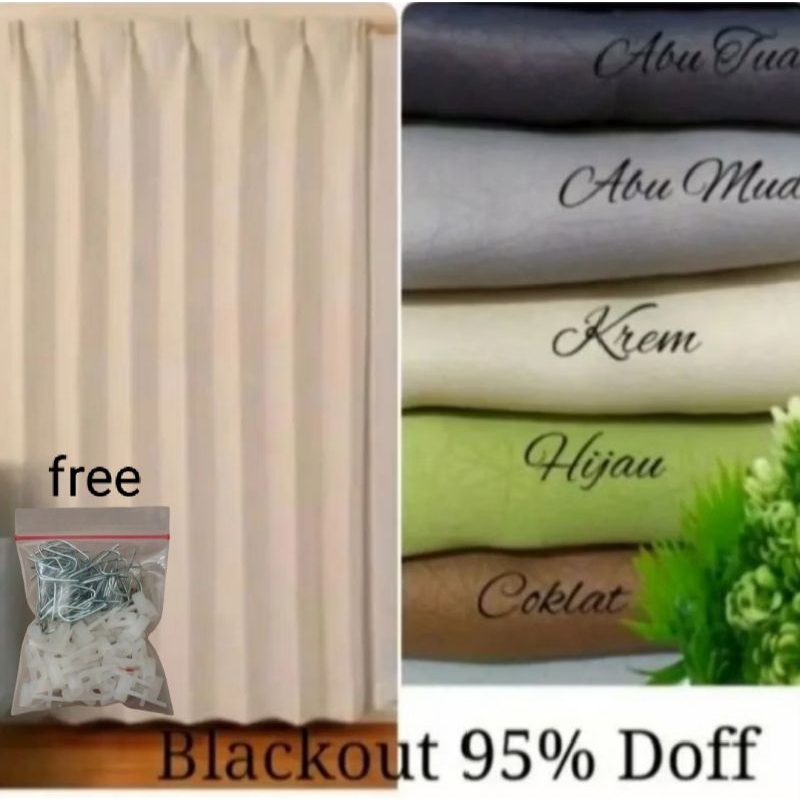 Gorden plisket blackout polos cantolan kawat S