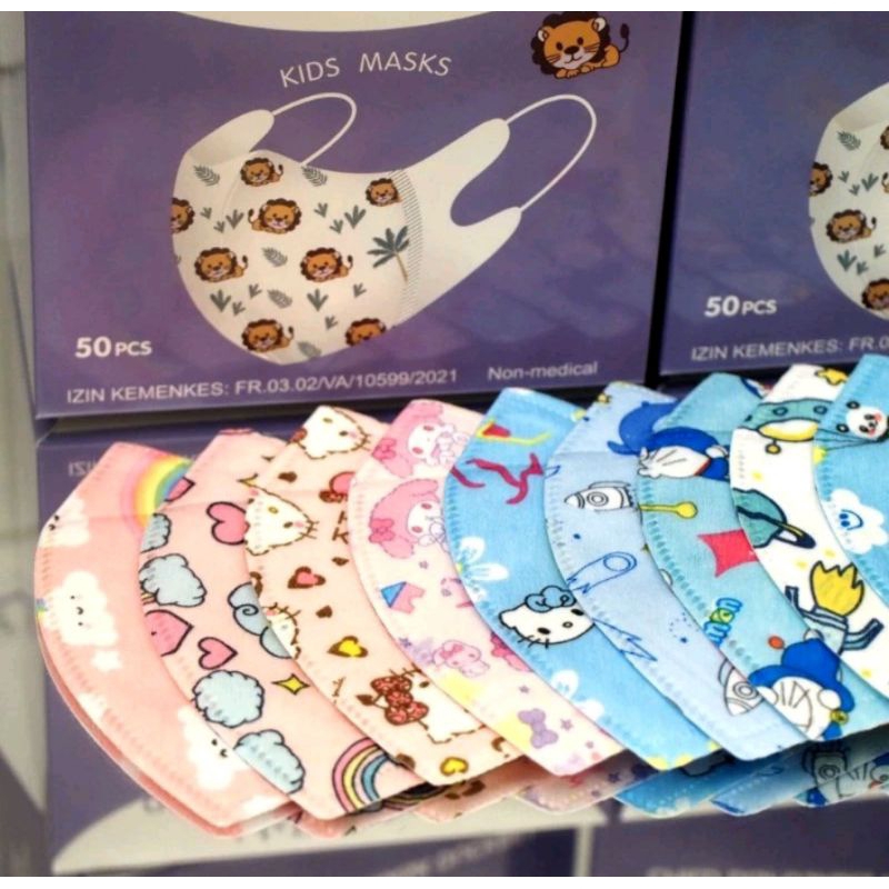Masker Duckbill Anak / Masker Anak Motif Cewek Cowok