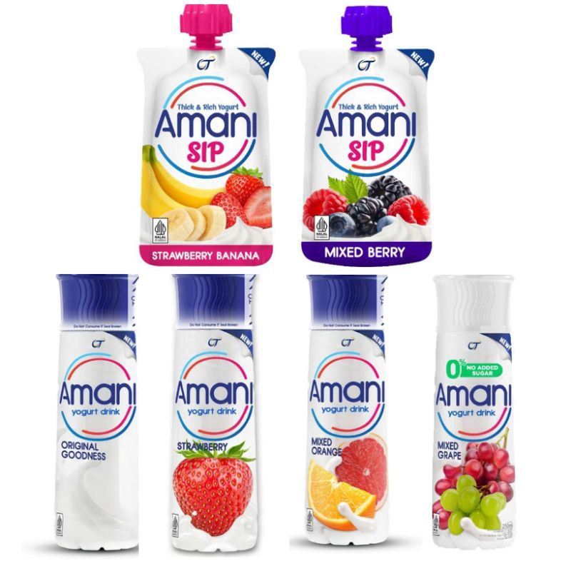 

(instant saja) Amani Yogurt Drink Original Mixed Orange Pet 250 ml