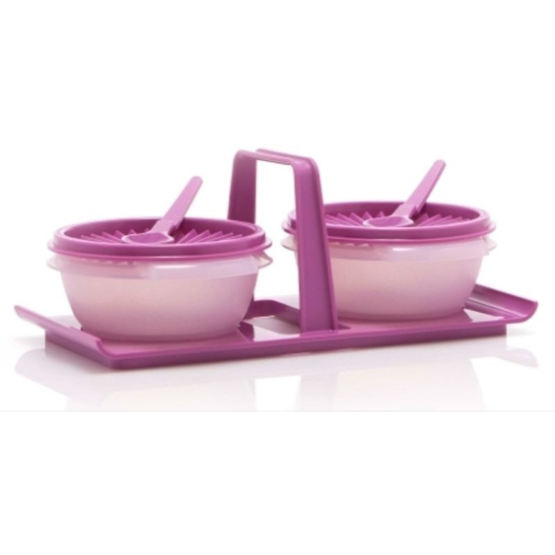TUPPERWARE Condimate Duo Buddy (tempat sambal / selai dll) Ungu