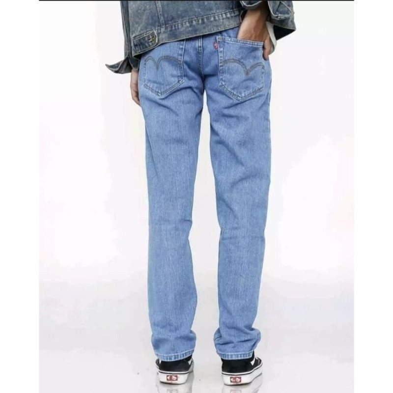 CELANA JEANS STANDAR BASIC CELANA DENIM PRIA CELANA BAGGY PANTS BAHAN TEBAL BAGUS