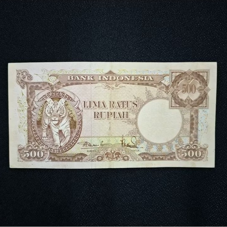 KERTAS INDO KUNO SERI MACAN 500 RUPIAH TAHUN 1957