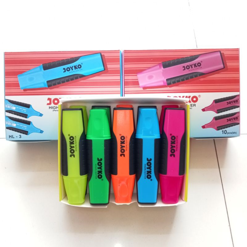 

Stabilo HighLighter Joyko HL 1-5 ( Pak 10 Pcs @ 2 Pcs Warna ) [ Original ]